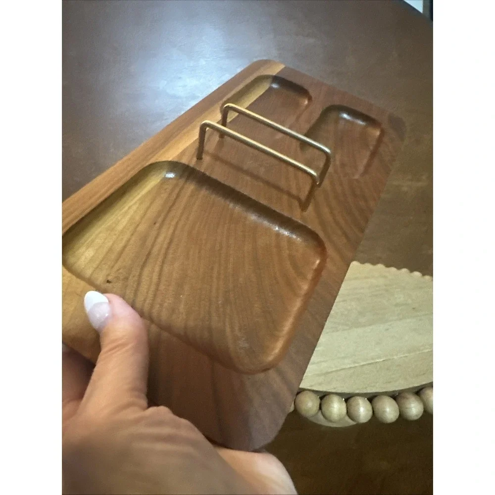 Vintage Wooden Desk Valet, Single Tier Valet for Desk or Dresser MCM